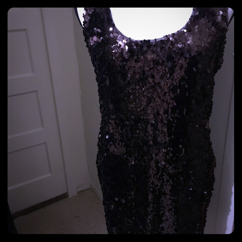 Brown sequin dress